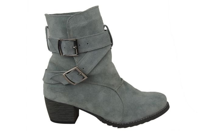 Damenstiefel Naturveloursleder Grau 119 ElitaBut