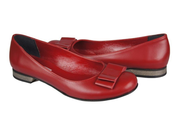 Damen Ballerinas Naturleder Rot 702 ElitaBut