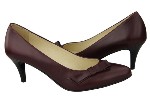 Damenschuhe Pumps Naturleder Burgund 989 ElitaBut