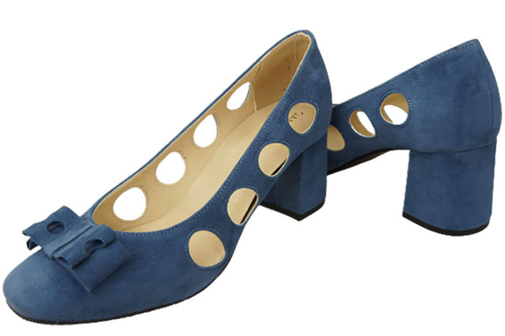 Damenschuhe Pumps Blau, natürliches Wildleder 182 ElitaBut