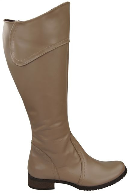 Schuhe Damenstiefel Stiefel, Naturleder 597 Cappuccino ElitaBut