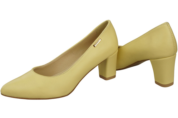 Klassische Glatt Damen Banane Naturleder Schuhe 213 ElitaBut