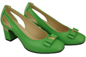 Schuhe Damen Lime Pumps aus Naturleder mit dekorativem Absatz 199 ElitaBut