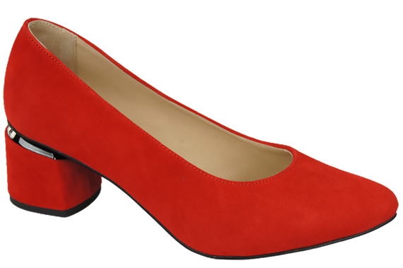 Damenschuhe Pumps Rot, natürliches Wildleder 143 von ElitaBut