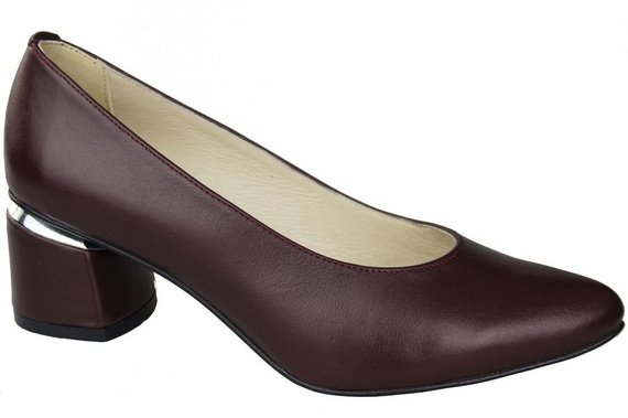 Damenschuhe Pumps, Burgunderrot, Naturleder 143 ElitaBut