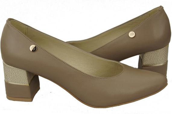 Damenschuhe Cappuccino-Pumps Naturleder 142 ElitaBut