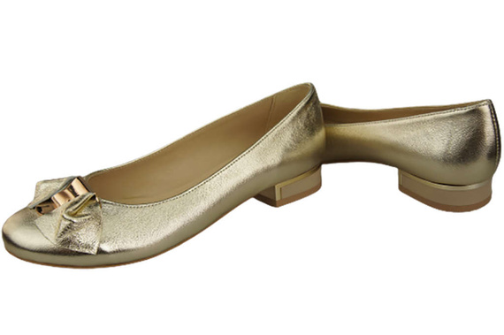 Damen Ballerinas Naturleder Gold 894 ElitaBut