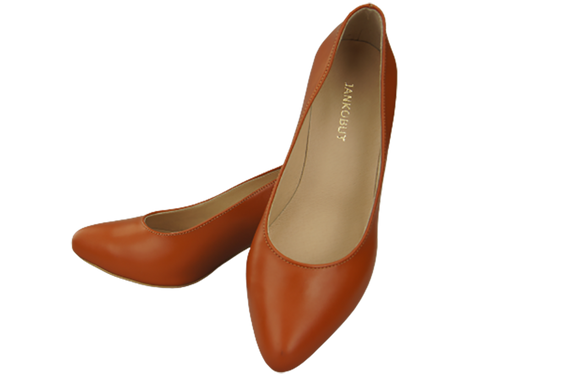 Damenschuhe Rote Pumps aus Naturleder mit Zierabsatz 158 ElitaBut