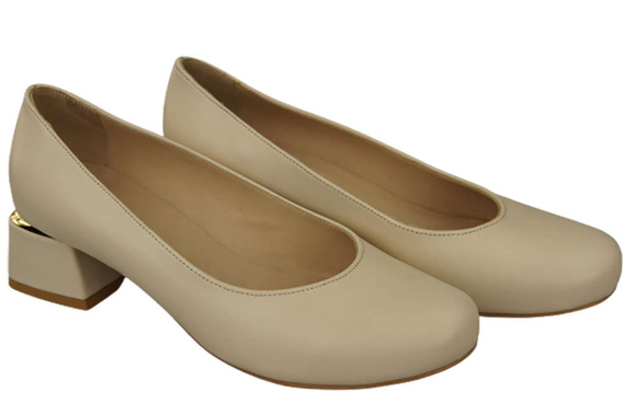 Damenschuhe Pumps Naturleder 159 Beige ElitaBut