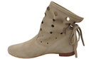 Schuhe Damen-Stiefeletten, natürliches Veloursleder, Beige 160 ElitaBut