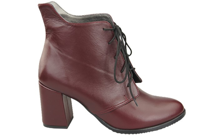 Damenschuhe Schnürstiefel Frühling/Herbst Naturleder Burgund 174 L ElitaBut