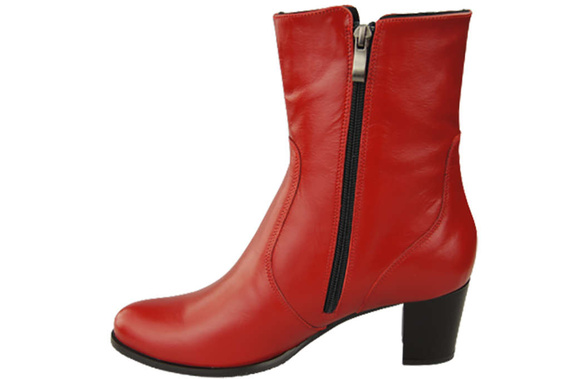 Damenstiefel, warm, Naturleder, Rot 882 von ElitaBut