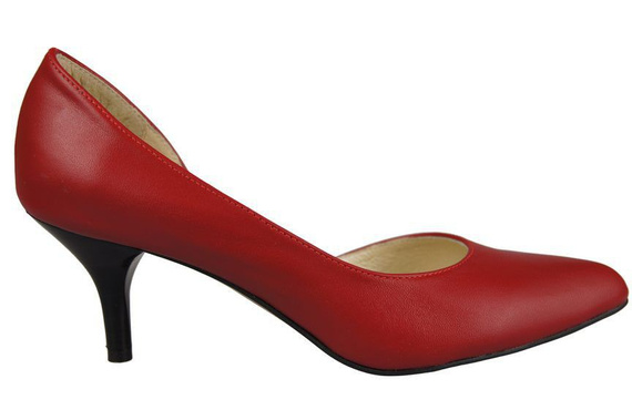 Damenschuhe Pumps, Naturleder, Rot 900 ElitaBut