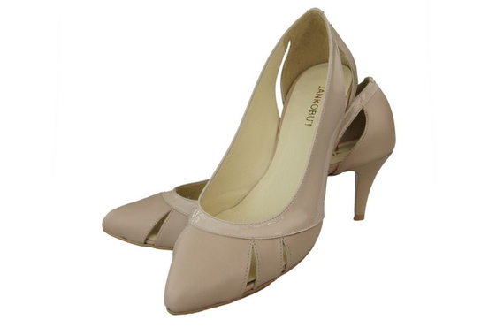 Damenschuhe Cappuccino-Pumps, Naturleder 995 ElitaBut