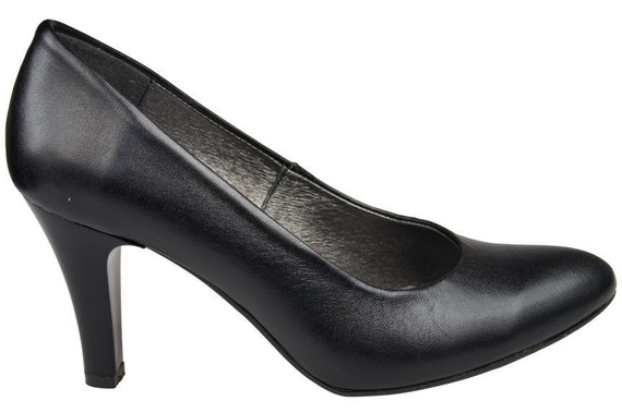 Damenschuhe Pumps, Naturleder, Schwarz 764 ElitaBut