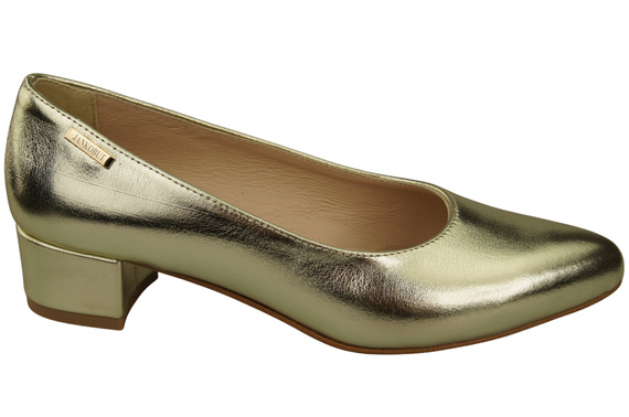 Damen Pumps Gold mit niedrigem Absatz zeitlose Eleganz und Komfort 220 ElitaBut