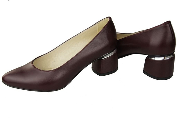 Damenschuhe Pumps, Burgunderrot, Naturleder 143 ElitaBut