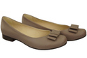 Damen Ballerinas Naturleder Cappuccino Dunkel 702 ElitaBut
