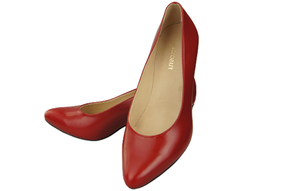 Damenschuhe Rote Pumps aus Naturleder mit Zierabsatz 158 ElitaBut