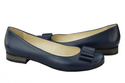 Damen-Ballerinas, Naturleder, Marineblau 702 ElitaBut