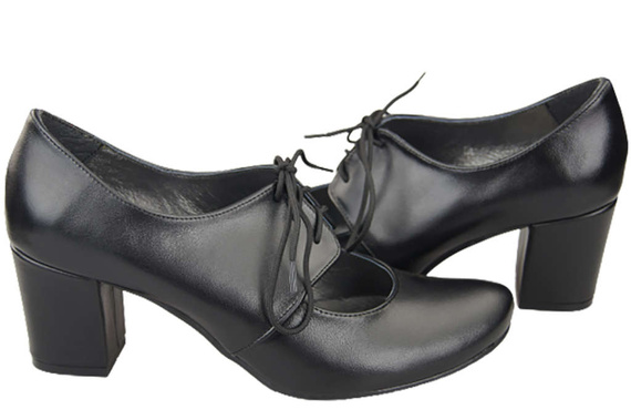 Schuhe Damenschuhe, Naturleder, Schwarz 161 ElitaBut