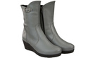 Damen-Keilstiefel, Naturleder, Grau 178 ElitaBut