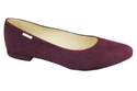 Damenschuhe Ballerinas Burgund, Naturleder, Wildleder 131 ElitaBut