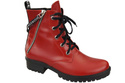 Schuhe Damen-Stiefeletten mit der Aufschrift NICE, Naturleder Rot 173 L ElitaBut