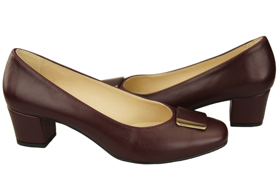 Damenschuhe Pumps Naturleder 187 Burgund ElitaBut