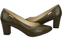 Klassische Glatt Damen Olive Naturleder Schuhe 213 ElitaBut