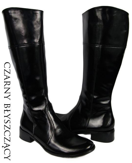 Schuhe Damenstiefel, Naturleder, Schwarzer Lack 636 ElitaBut