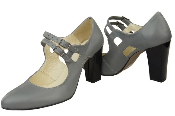 Damenschuhe Graue Pumps Naturleder 105 ElitaBut