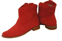 Damenstiefel Frühling / Herbst, Naturveloursleder, Rot 132 L ElitaBut