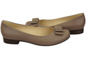 Damen Ballerinas Naturleder Cappuccino Dunkel 702 ElitaBut