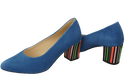 Damenschuhe Pumps Blau Natürliches Wildleder Dekorativer Absatz 158 von ElitaBut