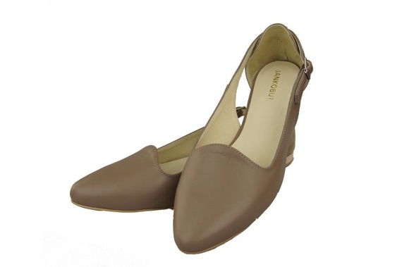 Schuhe Damen Sandalen Cappuccino Naturleder 127 ElitaBut