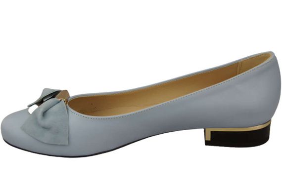 Damen Ballerinas, Naturleder, Hellblau 894 ElitaBut