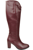 Stilvolle Damen Burgund Stiletto Stiefel Naturleder 211 ElitaBut