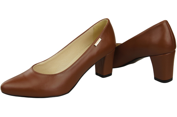 Klassische Glatt Damen Braun Naturleder Schuhe 213 ElitaBut