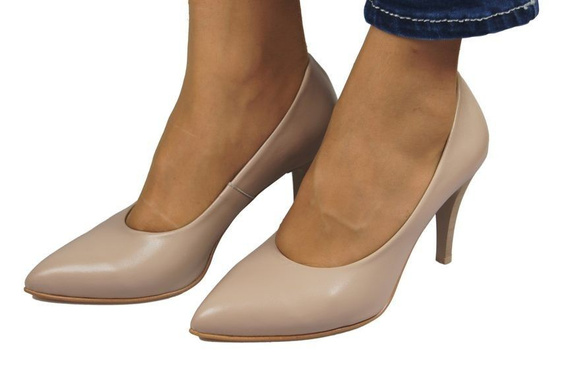 Damenschuhe Pumps Naturleder Cappuccino 816 ElitaBut