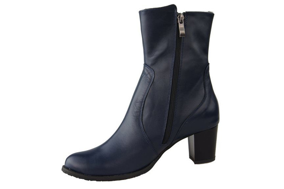 Damenschuhe Damenstiefel, warm, Naturleder, Marineblau 882 von ElitaBut