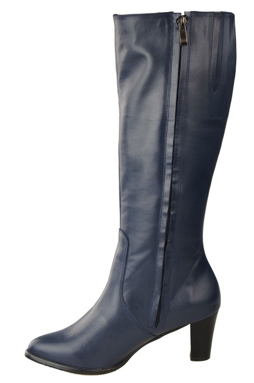 Damenstiefel, Naturleder, Marineblau 982 ElitaBut