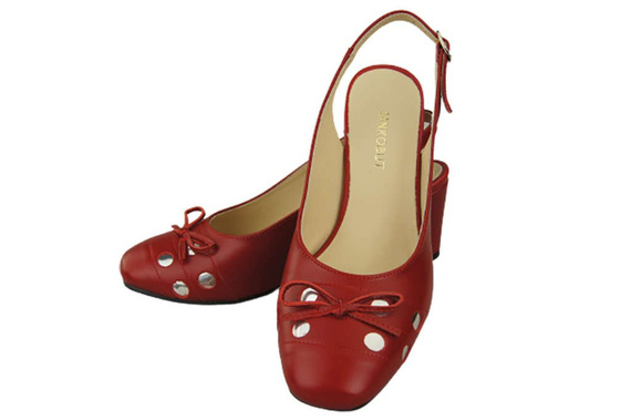 Damenschuhe Sandalen Rot Naturleder 167 ElitaBut