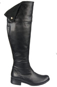 Schuhe Damenstiefel Stiefel, Overknee-Stiefel, hoher Schaft, oberhalb des Knies, Naturleder, Schwarz 803 ElitaBut