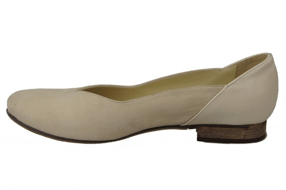 Damen-Ballerinas, Naturleder, Beige 984 ElitaBut
