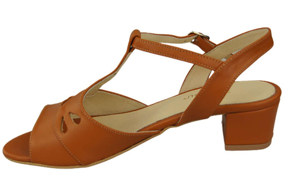 Damenschuhe Sandalen Rot Naturleder 169 ElitaBut