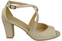 Damenschuhe Beige Sandalen, Naturleder 186 ElitaBut