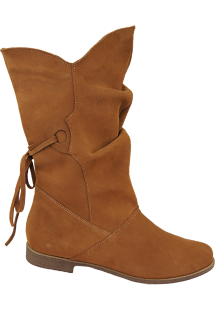 Winterstiefeletten für Damen, natürliches Veloursleder, Karmel 999 von ElitaBut
