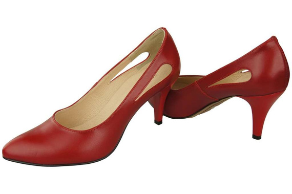 Damenschuhe Rote Pumps, Naturleder 166 ElitaBut