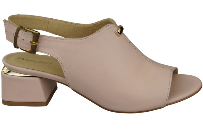 Damenschuhe Sandalen Rosa Pudergoldschnalle Naturleder 198 ElitaBut